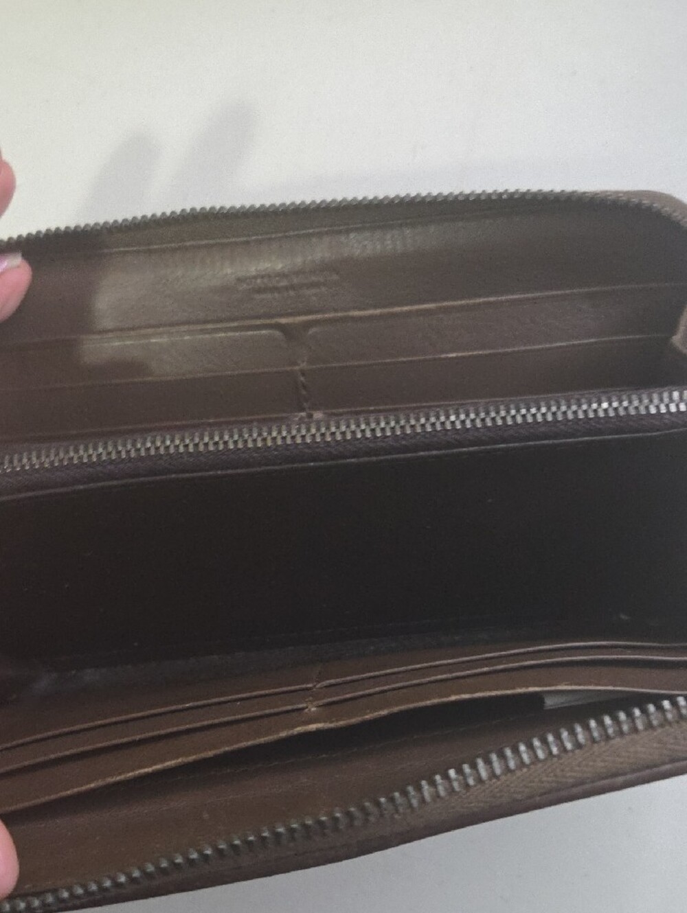 Bottega Veneta Woven Leather Zip Wallet - Brown - Picture 2 of 8